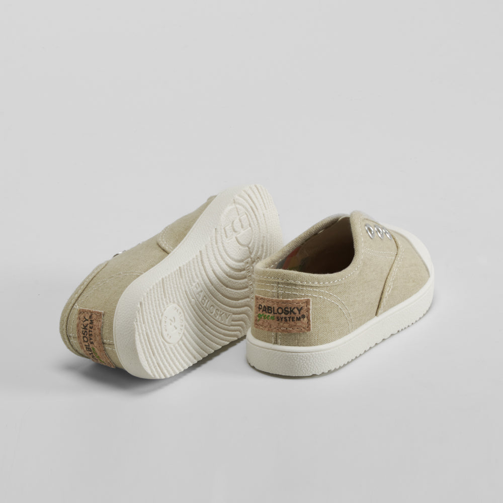 Zapatilla lona bebé beige PABLOSKY