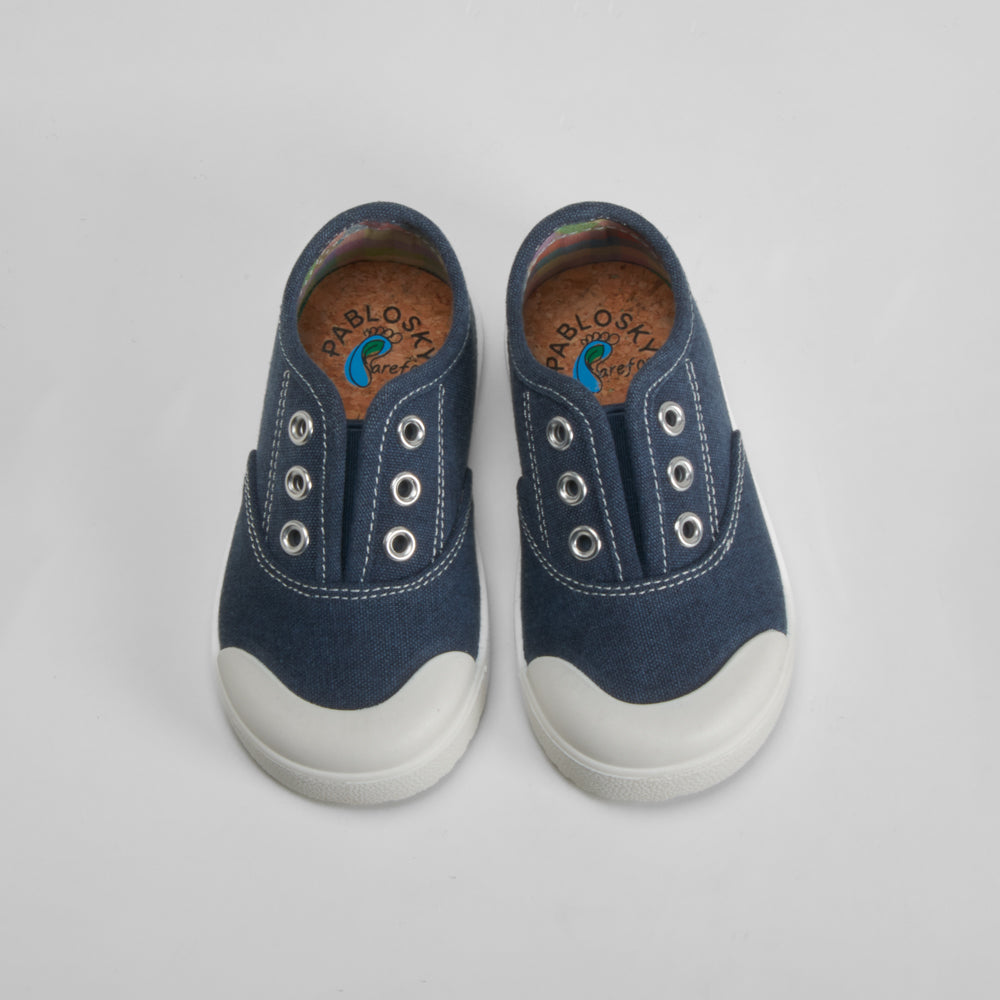 Zapatilla lona bebé azul PABLOSKY