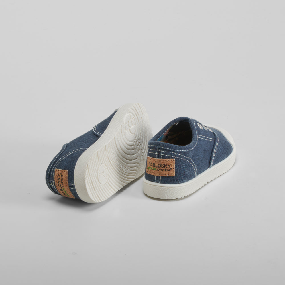 Zapatilla lona bebé azul PABLOSKY