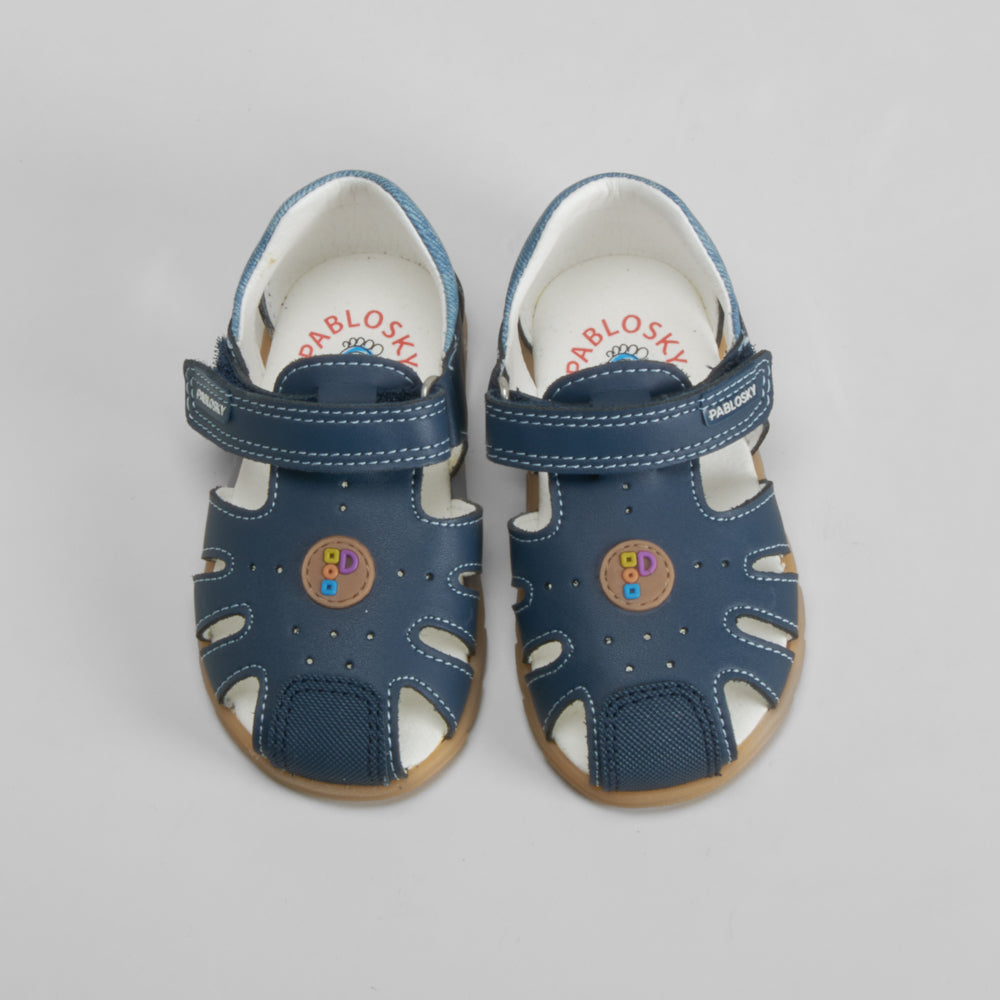 Sandalia step easy bebé piel azul PABLOSKY