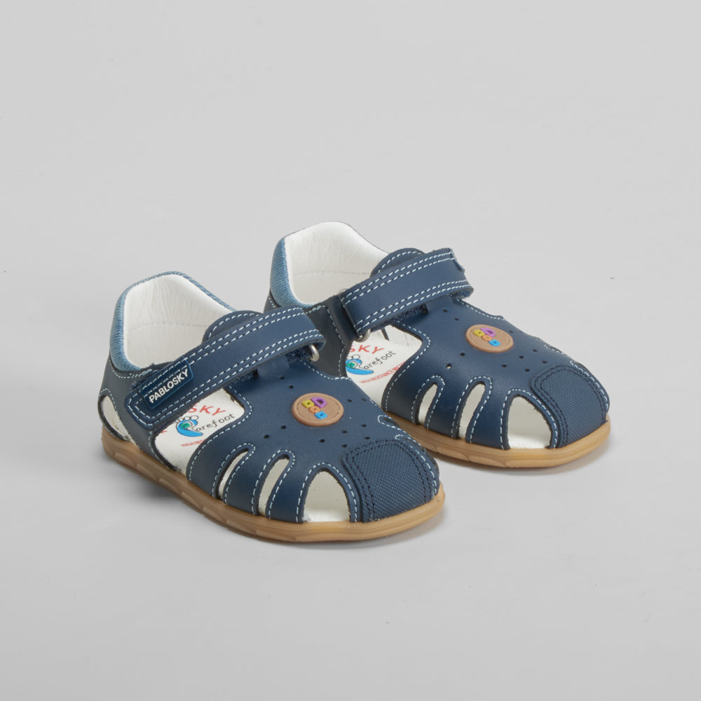 Sandalia step easy bebé piel azul PABLOSKY