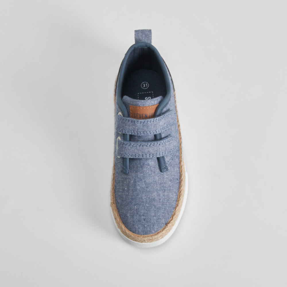 Zapatilla lona blucher azul SEVEN FIVE
