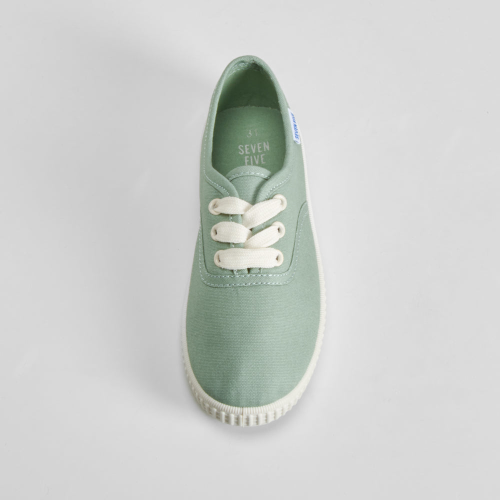 Zapatilla lona infantil verde SEVEN FIVE
