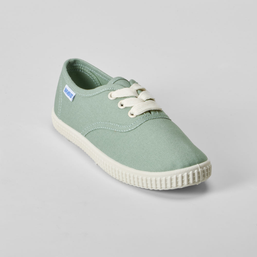 Zapatilla lona infantil verde SEVEN FIVE