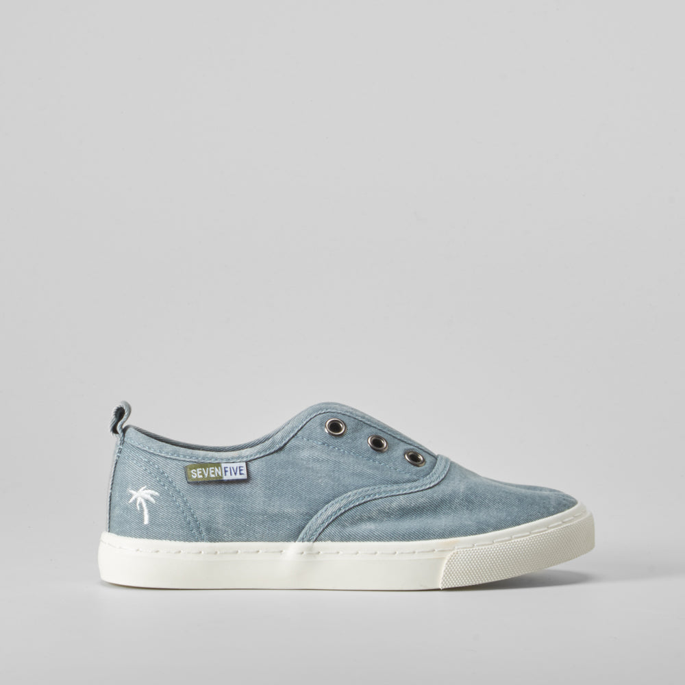 Zapatilla lona gris efecto lavado SEVEN FIVE