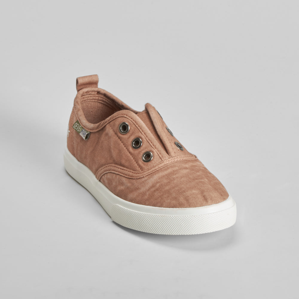 Zapatilla lona marrón efecto lavado SEVEN FIVE