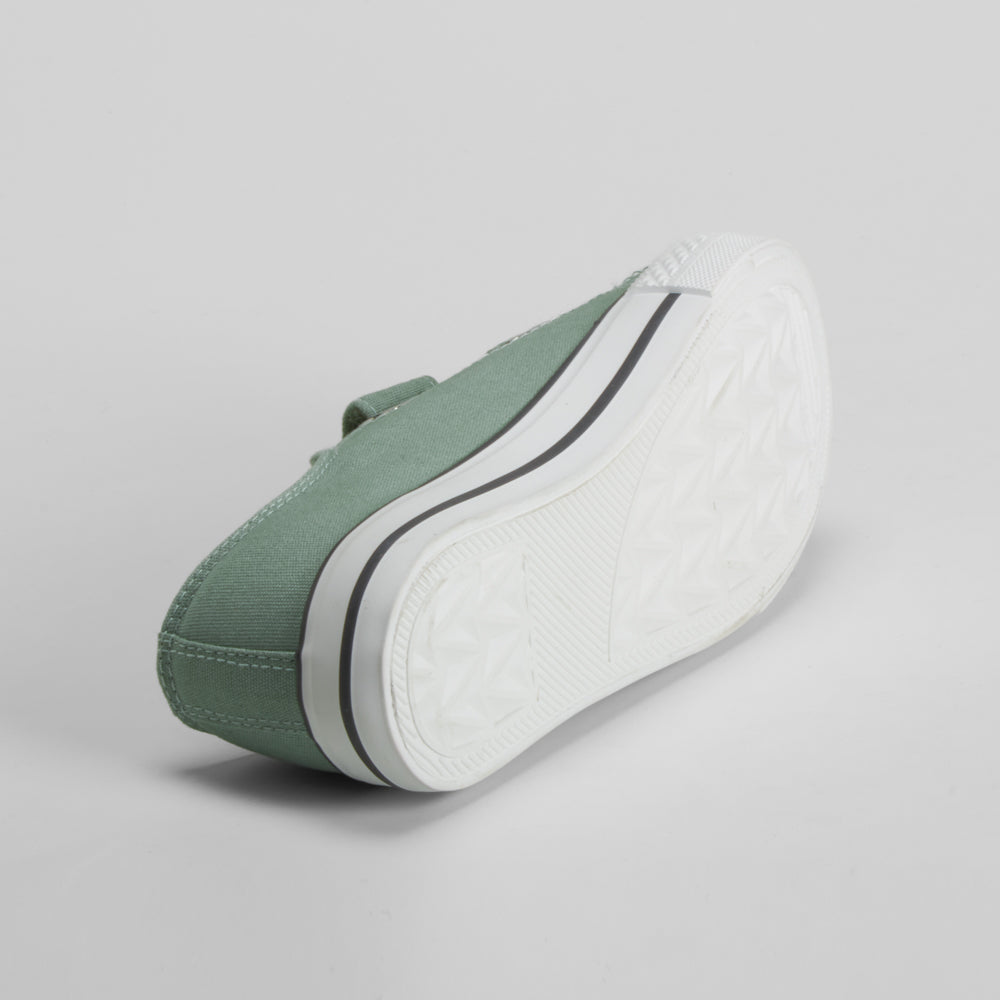 Zapatilla de lona verde SEVEN FIVE