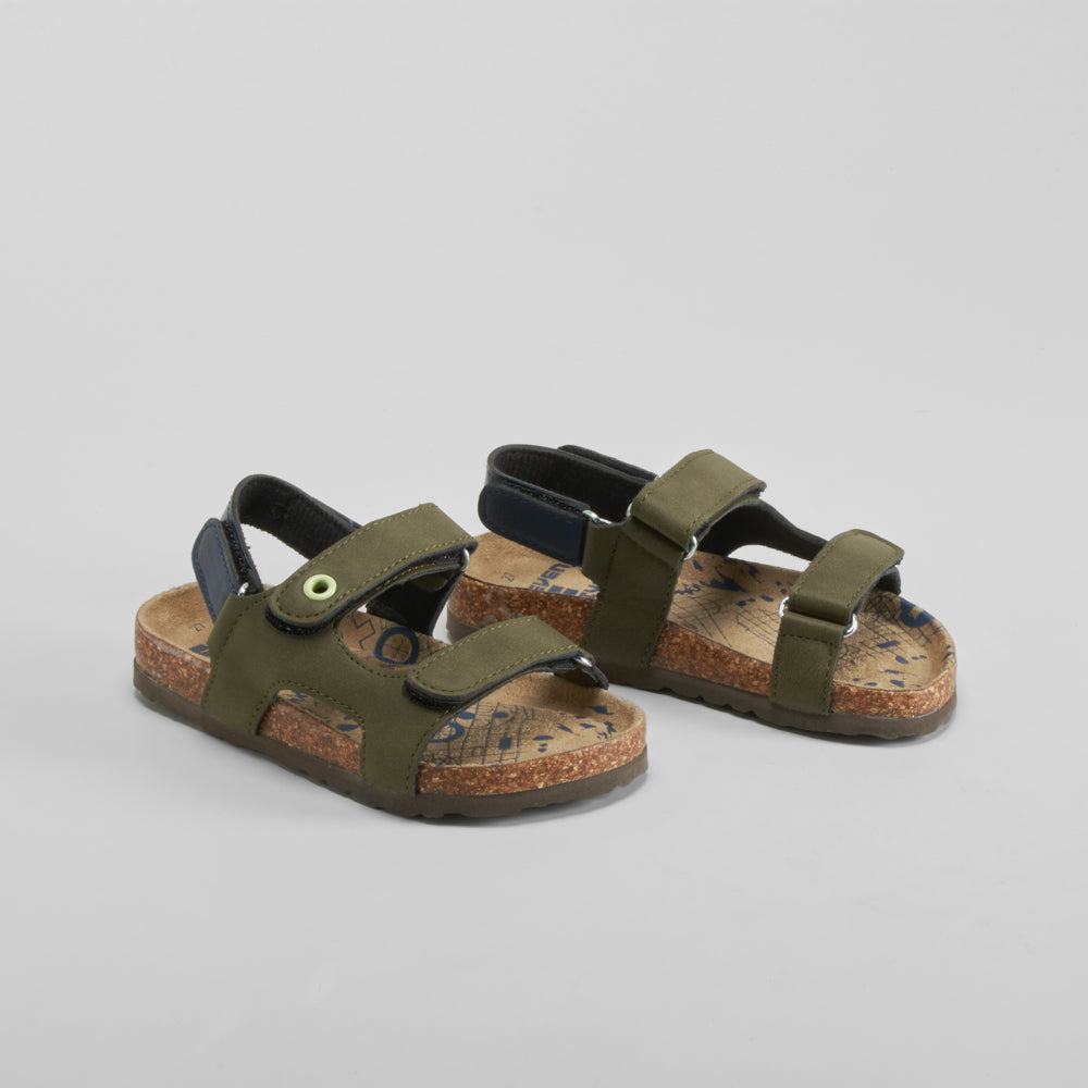 Sandalia bio infantil verde SEVEN FIVE