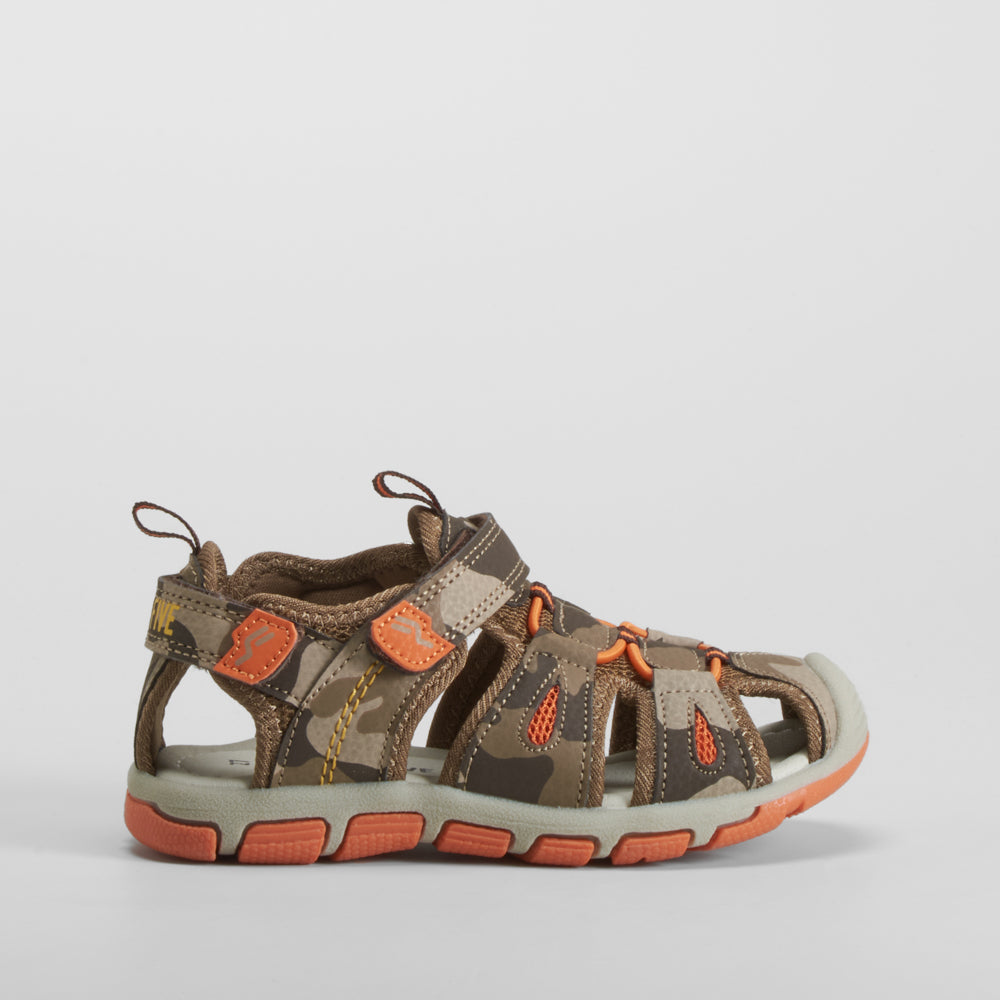 Sandalia deportiva marrón y kaki SEVEN FIVE