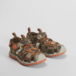 Sandalia deportiva marrón y kaki SEVEN FIVE