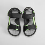 Sandalia deportiva negra y amarilla SEVEN FIVE