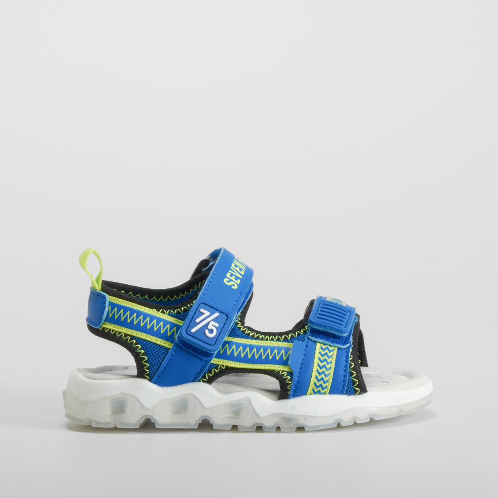 Sandalia deportiva de luces azul SEVEN FIVE
