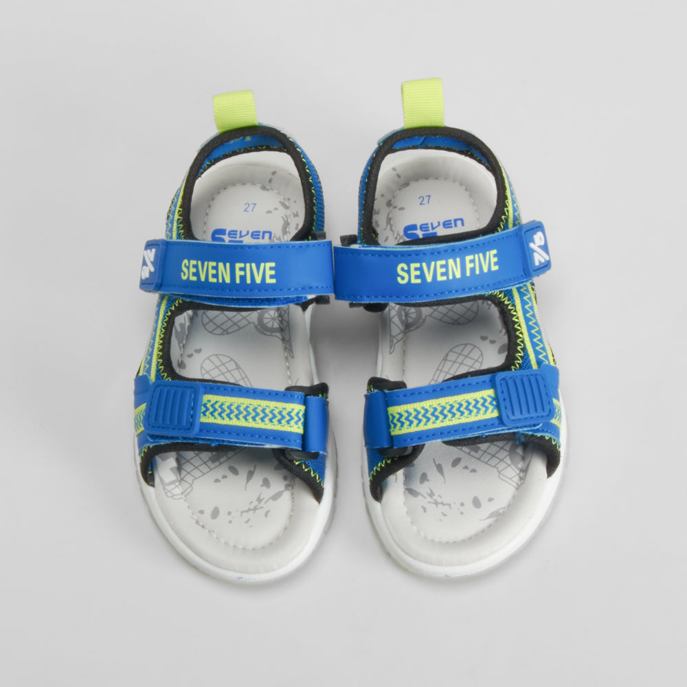 Sandalia deportiva de luces azul SEVEN FIVE