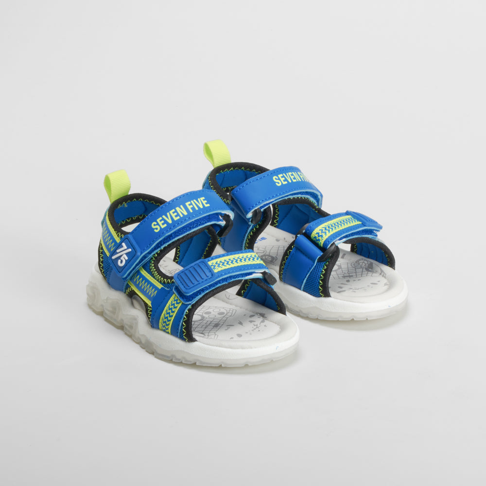 Sandalia deportiva de luces azul SEVEN FIVE