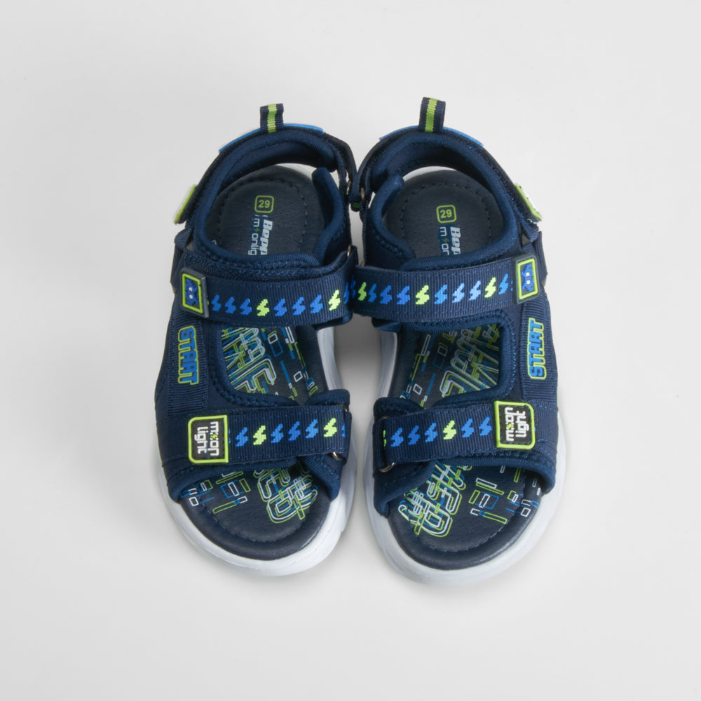 Sandalia deportiva con luces azul BEPPI