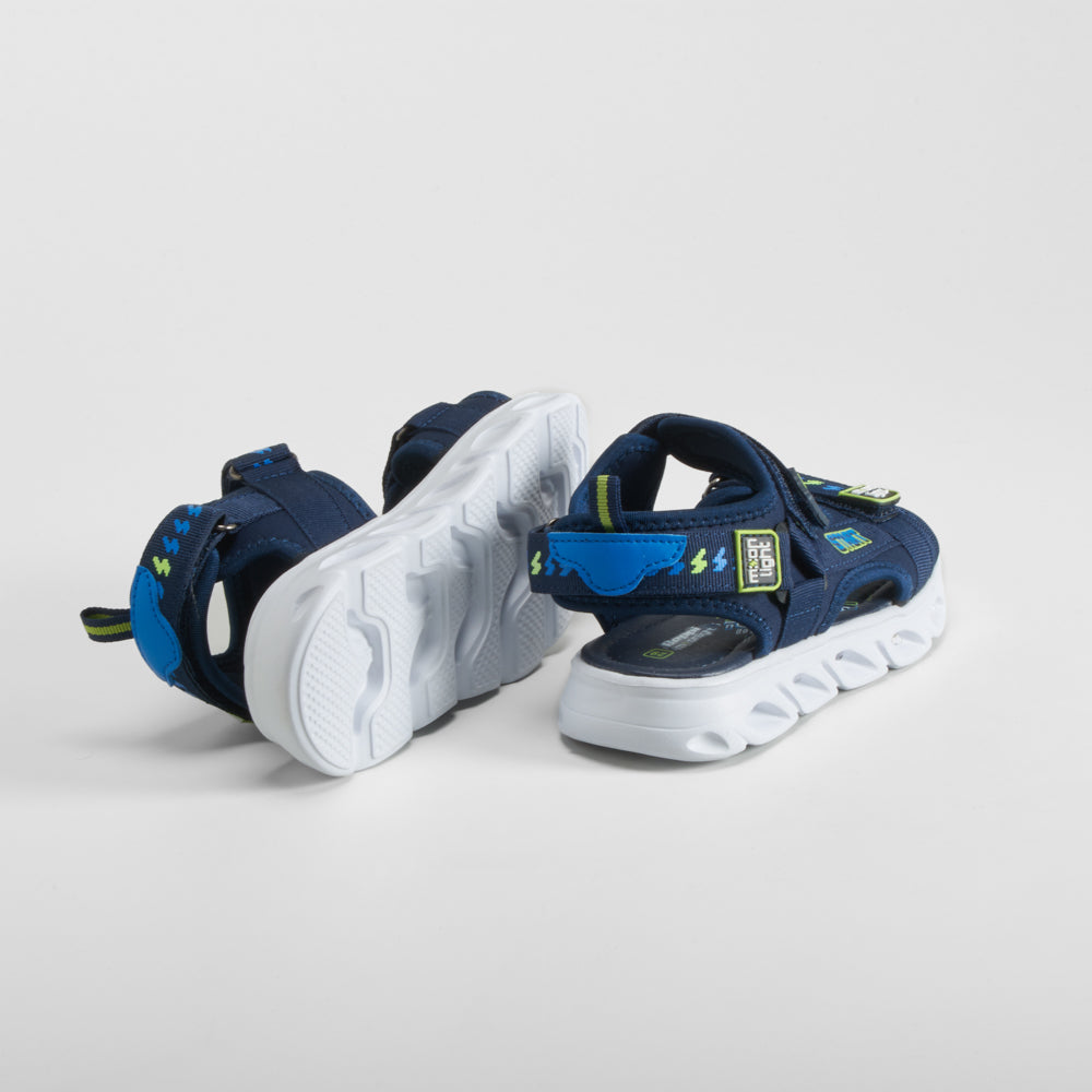Sandalia deportiva con luces azul BEPPI