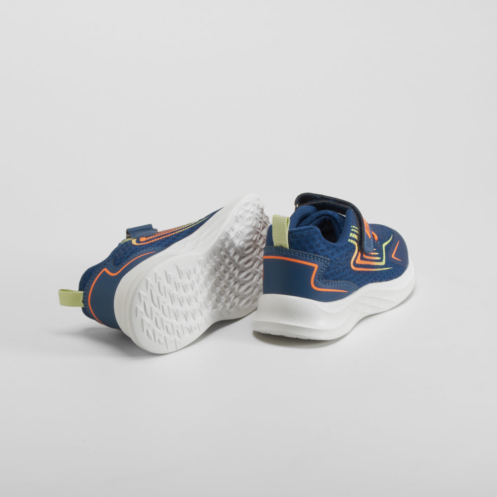 Deportiva running azul y naranja UTWO