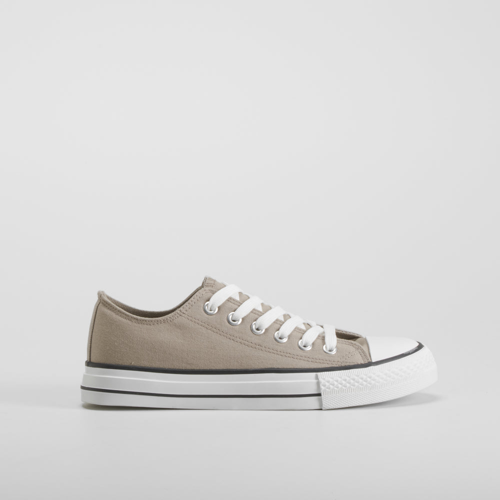 Zapatilla lona taupe SEVEN FIVE