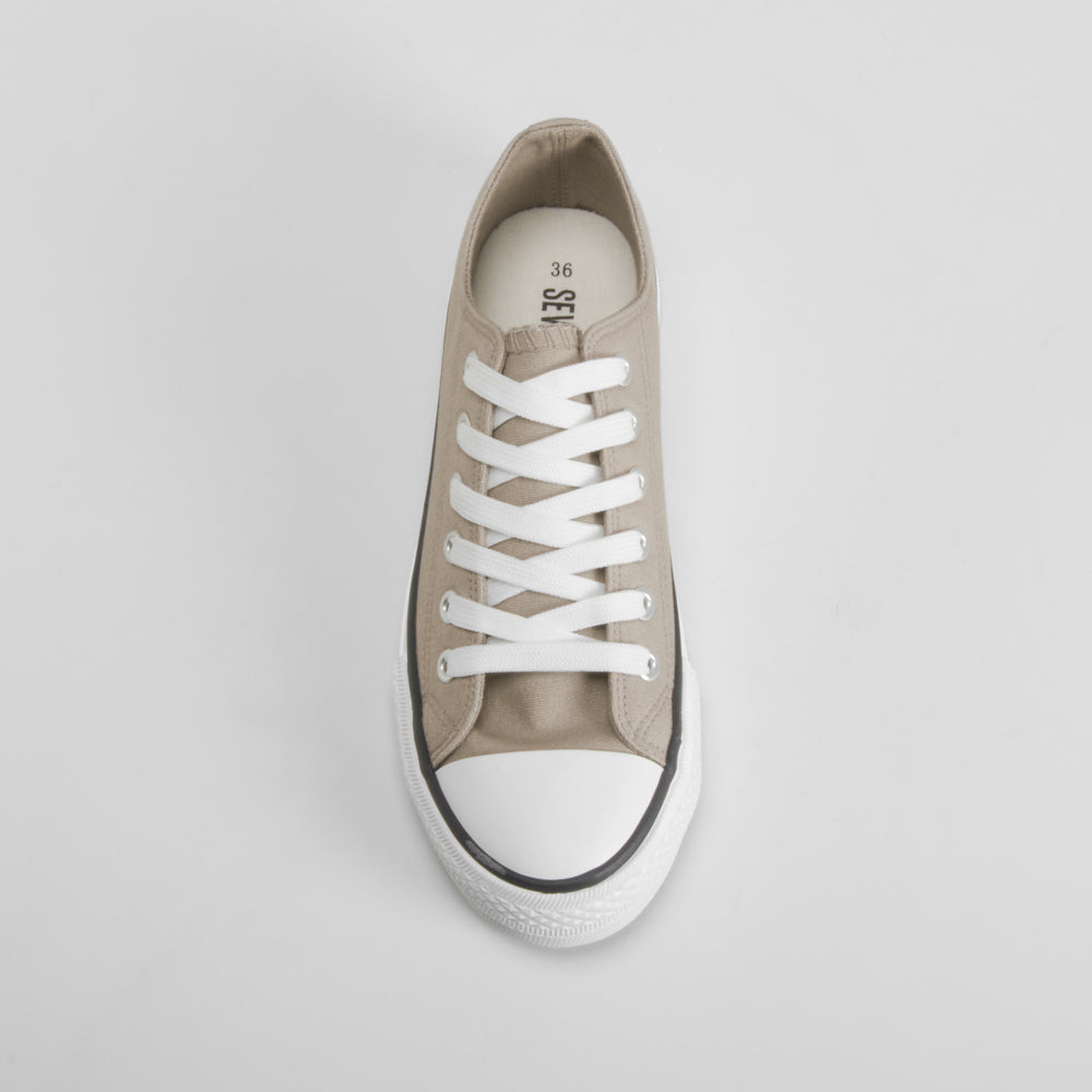 Zapatilla lona taupe SEVEN FIVE