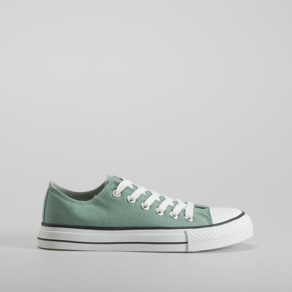 Zapatilla lona verde SEVEN FIVE