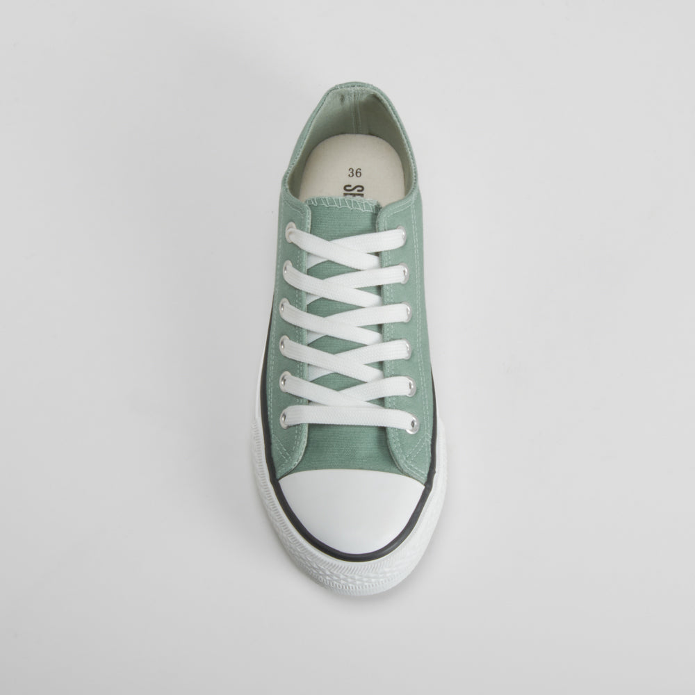 Zapatilla lona verde SEVEN FIVE