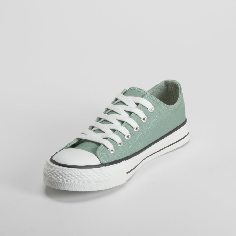 Zapatilla lona verde SEVEN FIVE