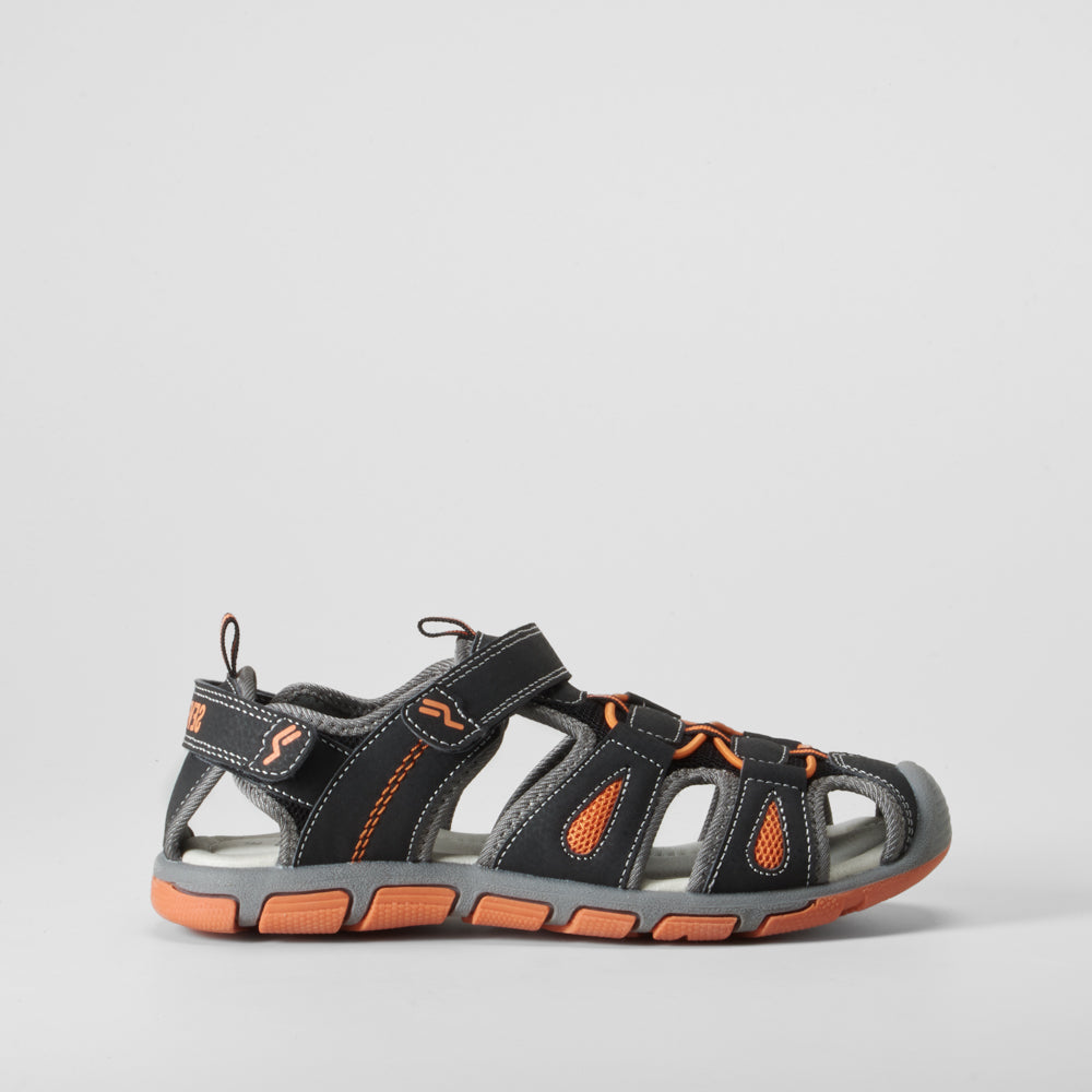 Sandalia deportiva negra SEVEN FIVE