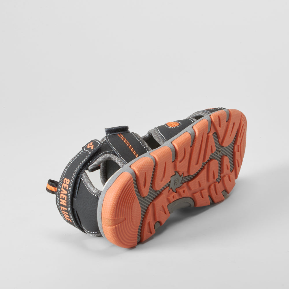 Sandalia deportiva negra SEVEN FIVE
