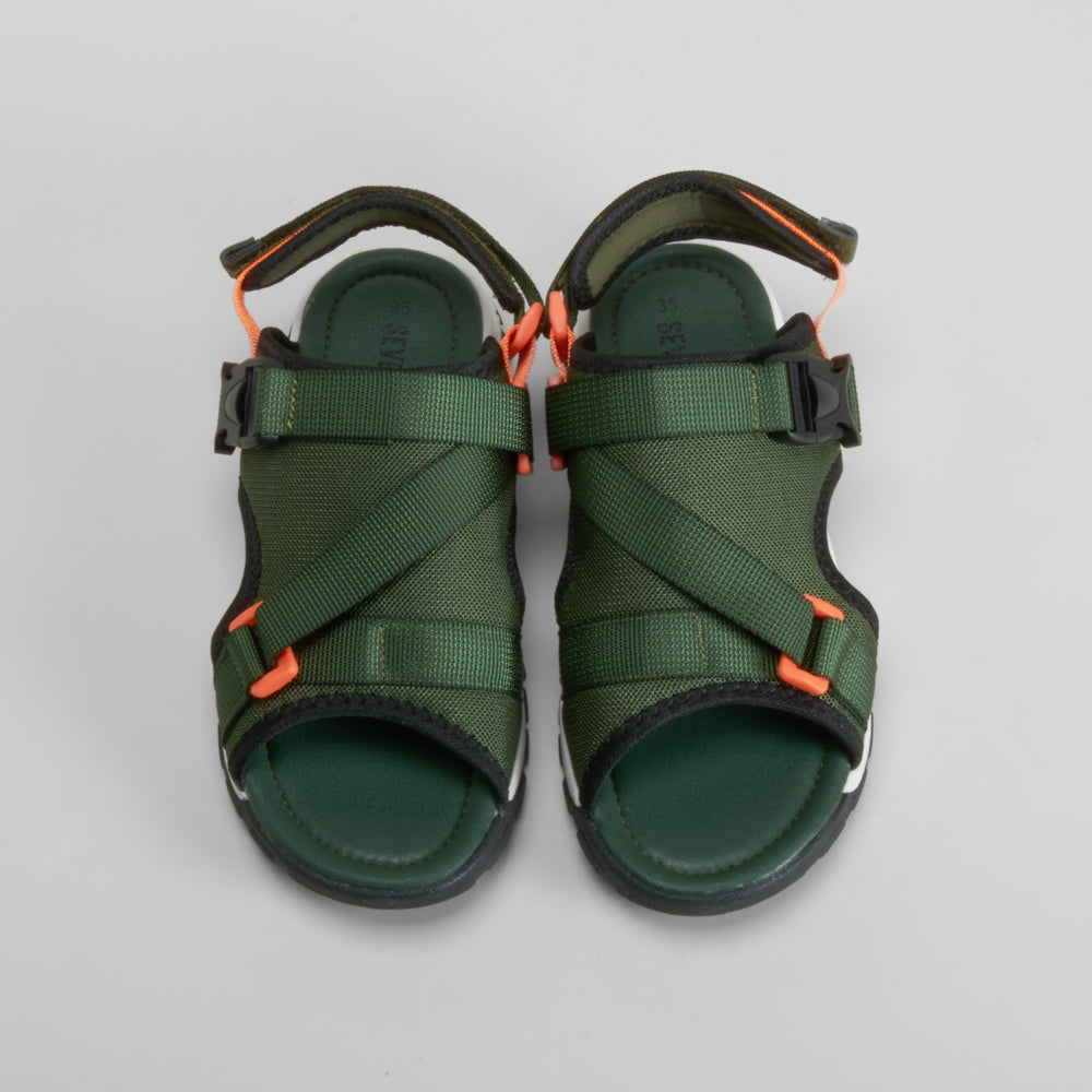 Sandalia deportiva juvenil verde SEVEN FIVE