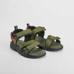 Sandalia plana juvenil verde SEVEN FIVE
