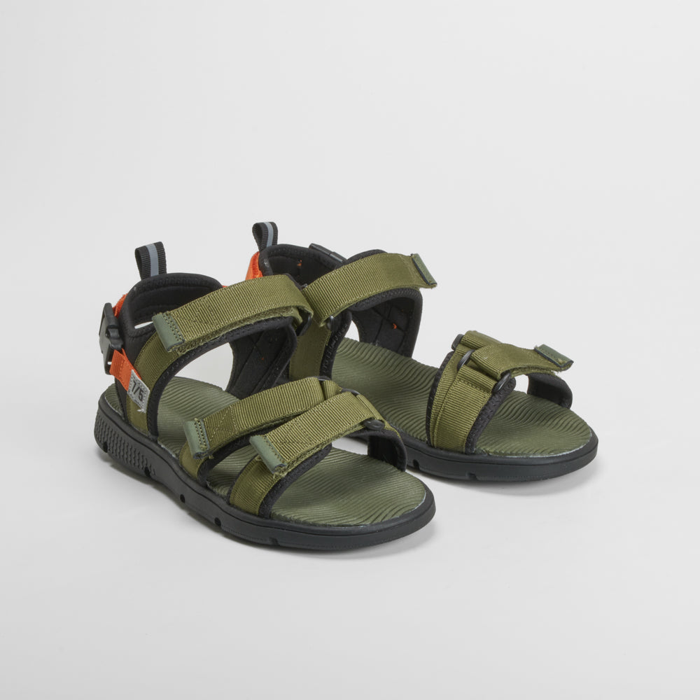 Sandalia plana juvenil verde SEVEN FIVE