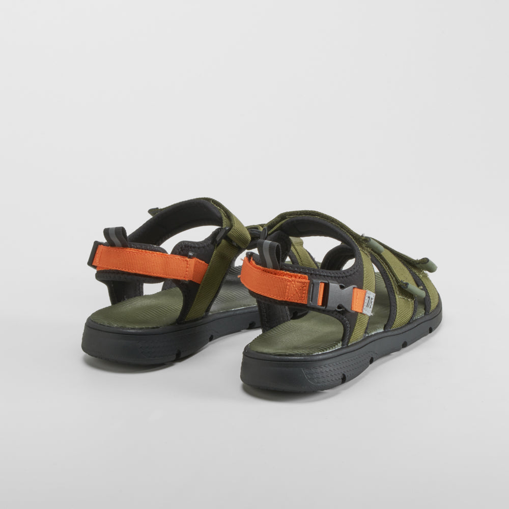 Sandalia plana juvenil verde SEVEN FIVE