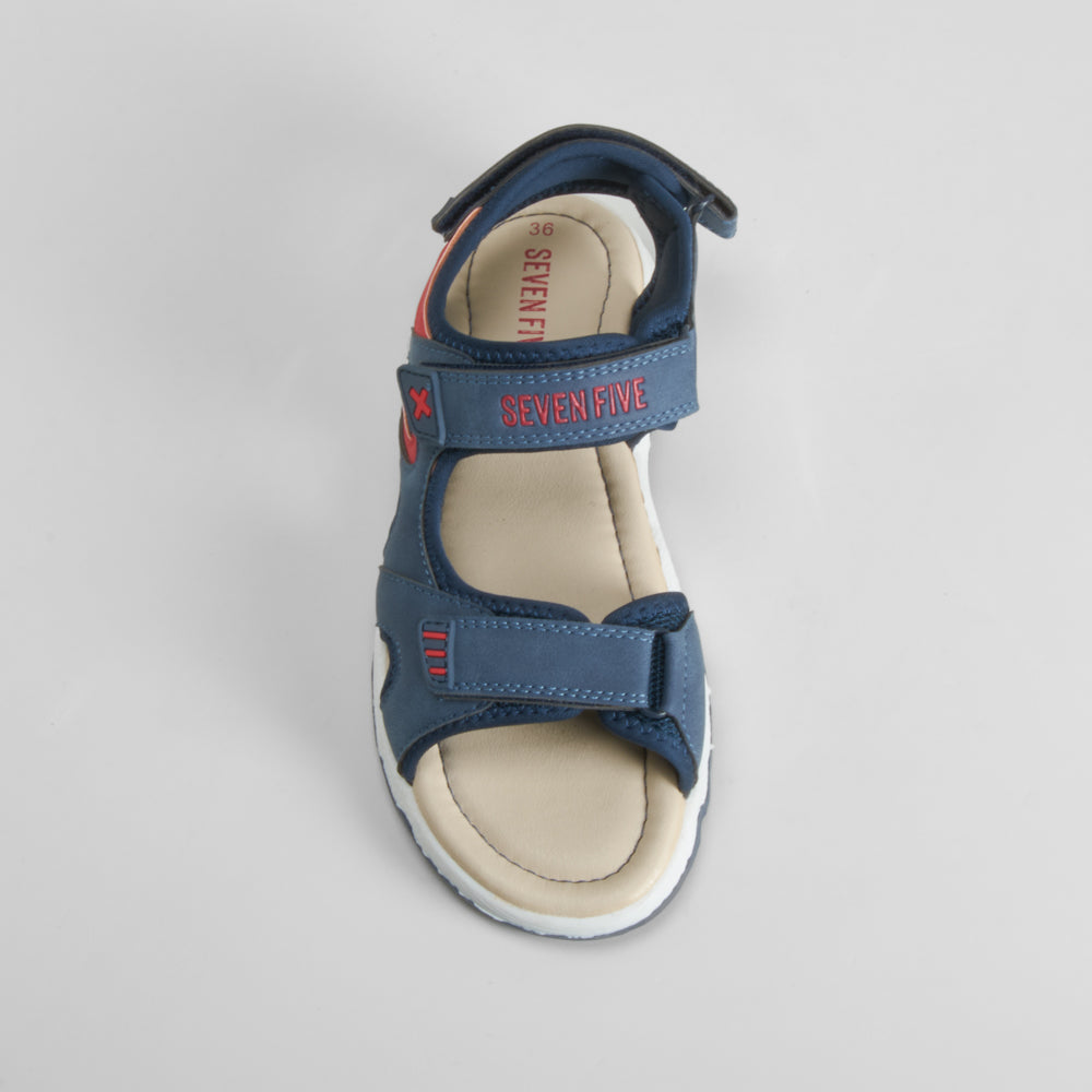 Sandalia casual velcro juvenil azul SEVEN FIVE