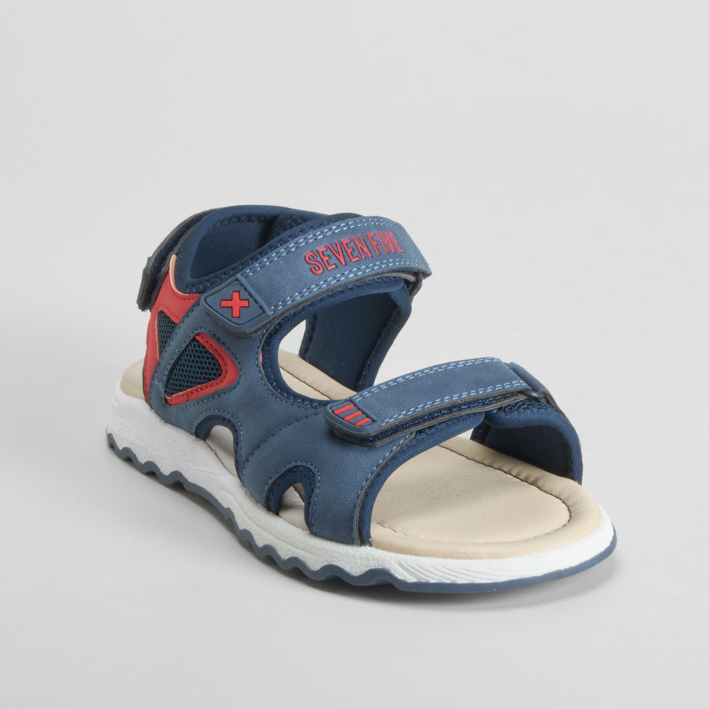 Sandalia casual velcro juvenil azul SEVEN FIVE