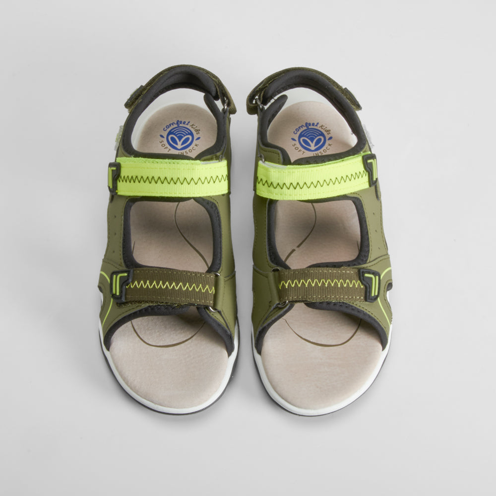 Sandalia deportiva juvenil verde COMFEET
