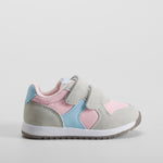 Deportiva retro running gris y rosa BACHE