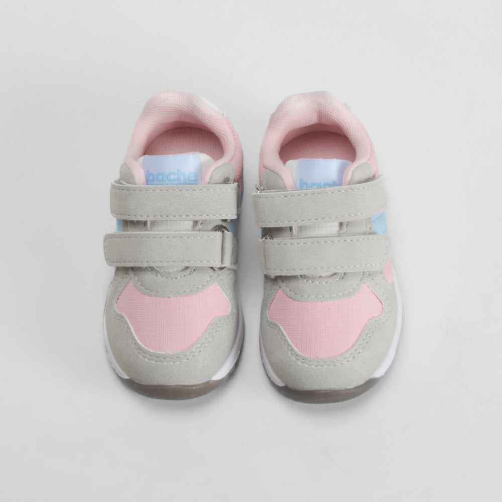 Deportiva retro running gris y rosa BACHE