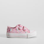 Zapatilla de lona unicornios bebé rosa BACHE