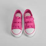 Zapatilla lona velcro bebé color fucsia BACHE