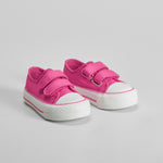 Zapatilla lona velcro bebé color fucsia BACHE