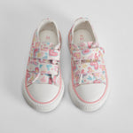 Zapatilla de lona corazones bebé rosa BACHE