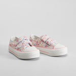 Zapatilla de lona corazones bebé rosa BACHE