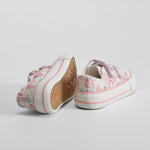 Zapatilla de lona corazones bebé rosa BACHE