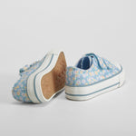 Zapatilla de lona flores bebé azul BACHE