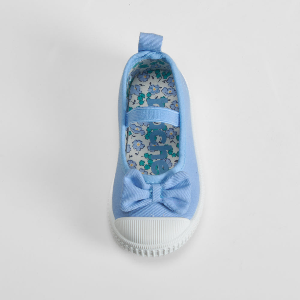 Zapatilla lona bailarina bebé azul BACHE