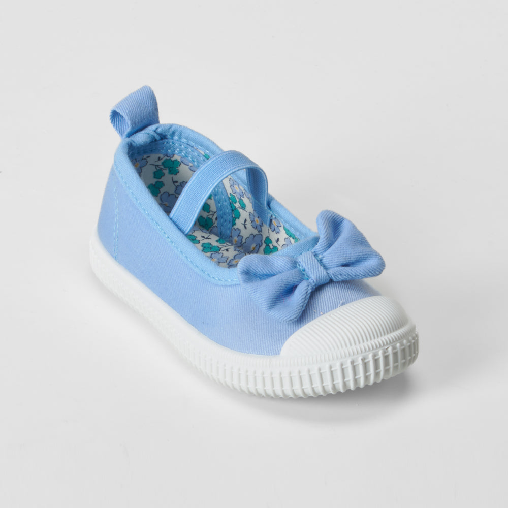 Zapatilla lona bailarina bebé azul BACHE