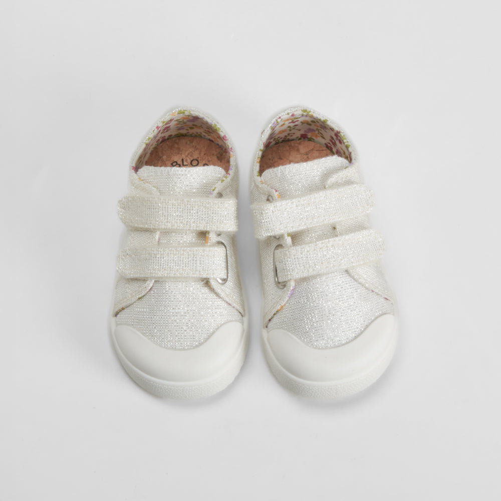 Zapatilla lona con brillo blanca PABLOSKY