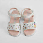 Sandalia estrellas multicolor bebé blanca BACHE