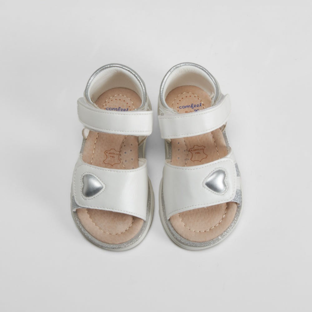 Sandalia tiras velcro blanca COMFEET BABY