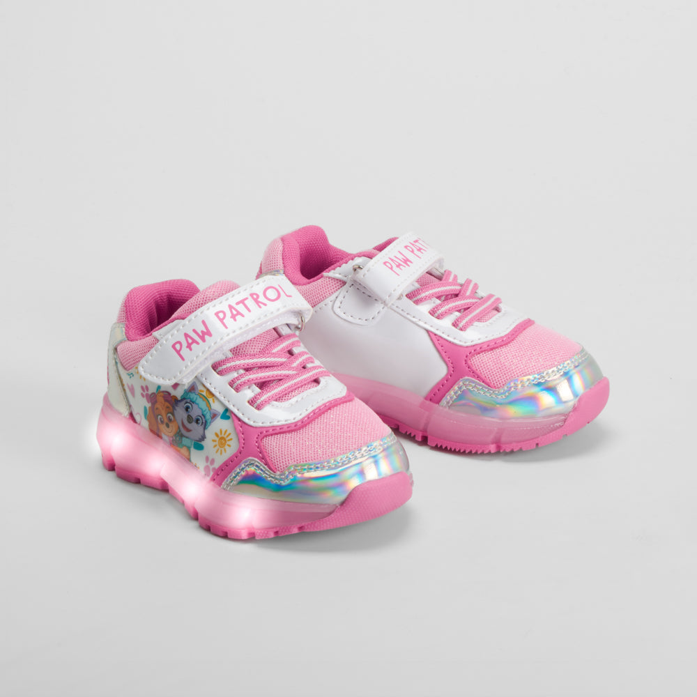 Deportiva luces blanca y rosa PATRULLA CANINA